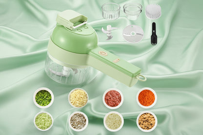 4 in 1 Portable Electric Vegetable Cutter Set