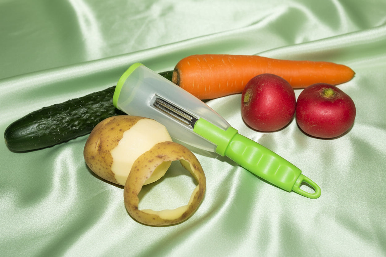 Peeler-Multifunction Kitchen Vegetable ,Fruit No Mess Peeler With Storage Container