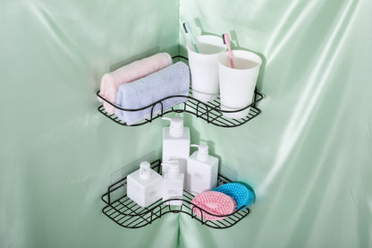 Metal Bathroom Corner Rack Storage Shelves