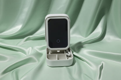 White Jewelry Box with LED Mirror